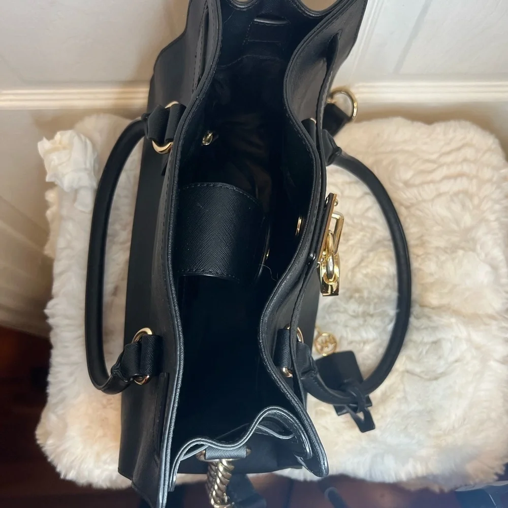 MICHAEL KORS HAMILTON LEATHER SATCHEL - Picture 7 of 15